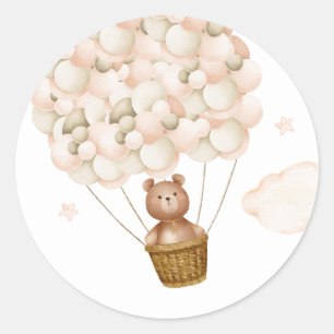 Beerlijk Wacht Teddybeer Baby Shower Favoriet Ronde Sticker
