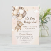 Beerlijk Wachten Baby Shower Uitnodiging (Staand voorkant)