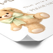 Beerlijk wachten Geslachtsonzijdige babyshower fav Poster (Hoek)