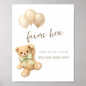 Beerlijk wachten Geslachtsonzijdige babyshower fav Poster (Voorkant)