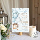 Beerlijk Wachten Teddybeer Baby Borrel Kaart