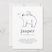 Beerlijn Teken Verjaardagsuitnodiging Kaart (Voorkant)