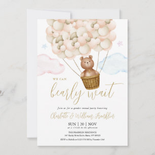 Beerly Wait Teddybeer Geslacht Reveal Feest Kaart