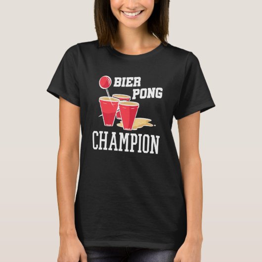 Beerpong Drink game Beer Drink Beer Pong Ch T-shirt (Voorkant)