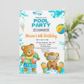 Beerpool Feest Verjaardagsuitnodiging Kaart (Staand voorkant)