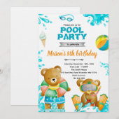 Beerpool Feest Verjaardagsuitnodiging Kaart (Voorkant / Achterkant)