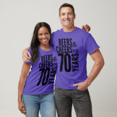 Beers and cheers to 70 years birthday anniversary  t-shirt (Unisex)