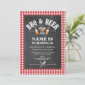 Beers & Cheers BBQ Verjaardagsfeest ELKE LEEFTIJD  Kaart (Staand voorkant)