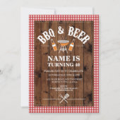 Beers & Cheers BBQ Verjaardagsfeest ELKE LEEFTIJD  Kaart (Voorkant)