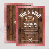 Beers & Cheers BBQ Verjaardagsfeest ELKE LEEFTIJD Kaart (Voorkant / Achterkant)