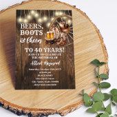 Beers Laarzen & Proost Western Land Verjaardag Kaart