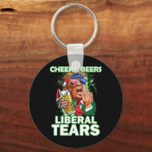 Beers Liberal Tears Trump Holding Beer Patrick's D Sleutelhanger (Voorkant)