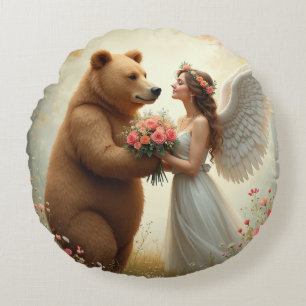 Beer's liefde rond kussen