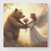 Beer's liefde vierkante klok (Voorkant)