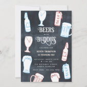 Beers Rustic Hand Drawn Funny Beer Birthday Kaart (Voorkant)