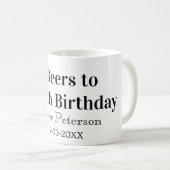 Beers to 30th birthday name date man stylishSimple Koffiemok (Voorkant rechts)