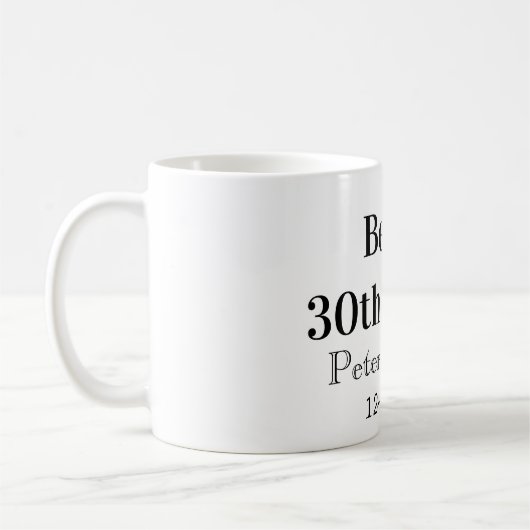 Beers to 30th birthday name date man stylishSimple Koffiemok (Links)