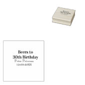 Beers to 30th birthday name date man stylishSimple Rubberstempel (Gestempeld)