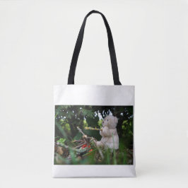 Beertje dat bij kampvuur zit. tote bag