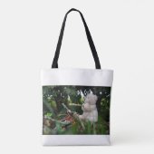Beertje dat bij kampvuur zit. tote bag (Achterkant)