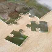 Beertje op schommel aan boom legpuzzel (Zijkant)