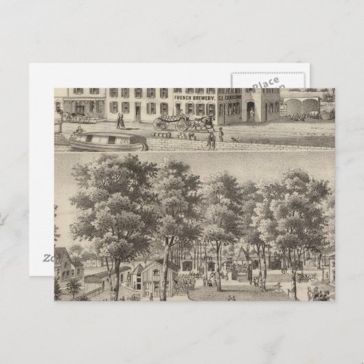 Beertuin en brouwerij van CL Centlivre Briefkaart (Voorkant / Achterkant)