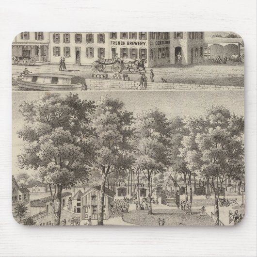 Beertuin en brouwerij van CL Centlivre Muismat (Voorkant)