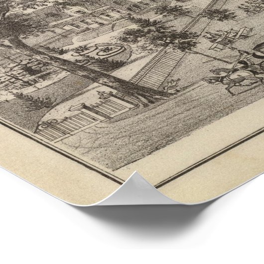 Beertuin en brouwerij van CL Centlivre Poster (Hoek)