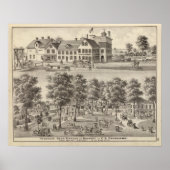 Beertuin en brouwerij van CL Centlivre Poster (Voorkant)