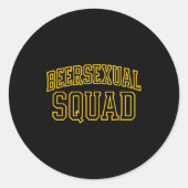 Beerual Squad Matching Group Bachelor Party Design Ronde Sticker (Voorkant)
