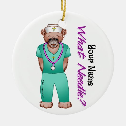 Beerverpleegster Keramisch Ornament (Voorkant)