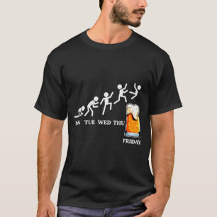 Beervolution Bier Evolutie Week Vrijdag Grappig T-shirt