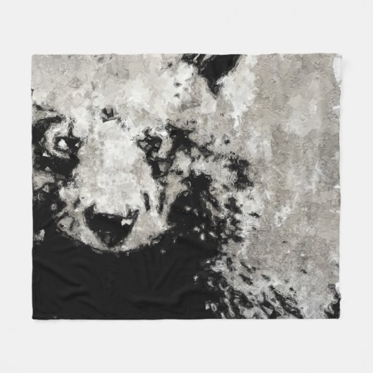 Beerwelp fleece deken (Voorkant (Horizontaal))