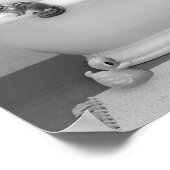 Beerwelp in badkuip Bubbelbad Nursery Poster (Hoek)