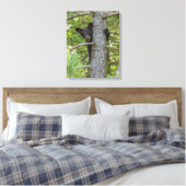 Beerwelp klimt in boom canvas afdruk (Insitu (Slaapkamer))