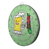 Beerworst Octoberfest Oktoberfest lederhosen Dartbord (Voorkant Rechts)