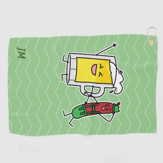 Beerworst Octoberfest Oktoberfest lederhosen Golfhanddoek (Horizontaal)