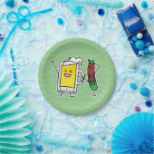 Beerworst Octoberfest Oktoberfest lederhosen Papieren Bordje (Feest)