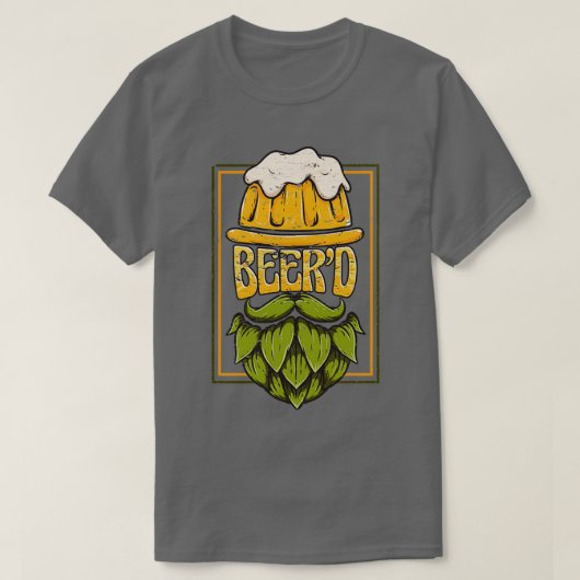 Beerx27d bierboot Beer Lover Brew Master Beard D. T-shirt (Design voorkant)