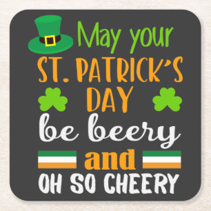 Beery Cheery St. Patrick's Day Kartonnen Onderzetters