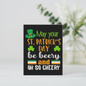 Beery Cheery St. Patrick's Day Wenskaart Feestdagenkaart (Staand voorkant)