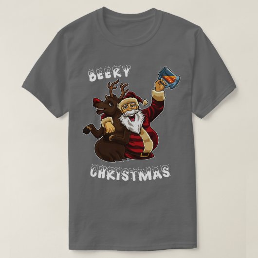 Beery kerstkerstkerstkerstkerstkerstman Drink Beer T-shirt (Design voorkant)