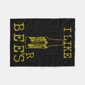 Bees & Beer - Funny Quote Beekeeng Beekeeper G Fleece Deken (Voorkant (Horizontaal))