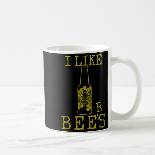 Bees & Beer - Funny Quote Beekeeng Beekeeper G Koffiemok (Rechts)