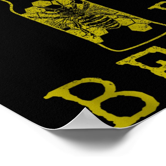 Bees & Beer - Funny Quote Beekeeng Beekeeper G Poster (Hoek)