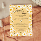 Bees and Daisies Baby Shower Invitation Kaart
