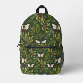 Bees and Foliage Backpack Bedrukte Rugzak