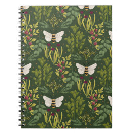 Bees and Foliage Spiral Notebook Notitieboek