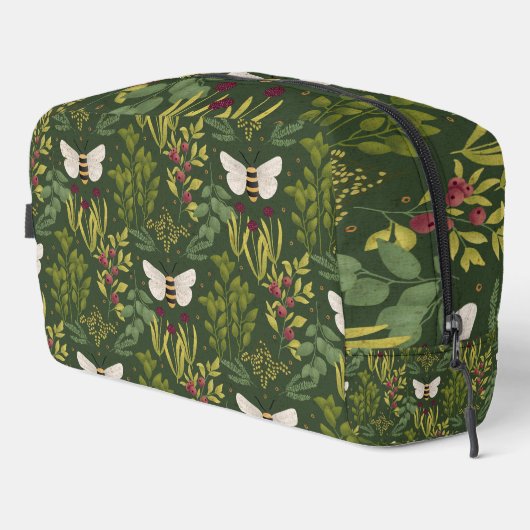 Bees and Foliage Toiletry Bag Toilettasje (Rechterhoek)