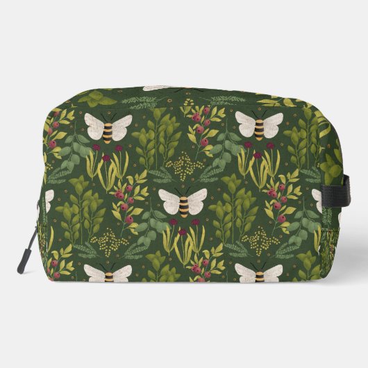 Bees and Foliage Toiletry Bag Toilettasje (Achterkant)